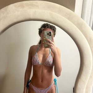 Triangl Colorful Striped Bikini Set